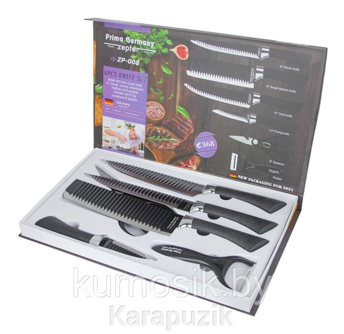 Набор кухонных ножей TOP KITCHEN Banno с керамическим покрытием, 6 шт от компании Karapuzik - фото 1