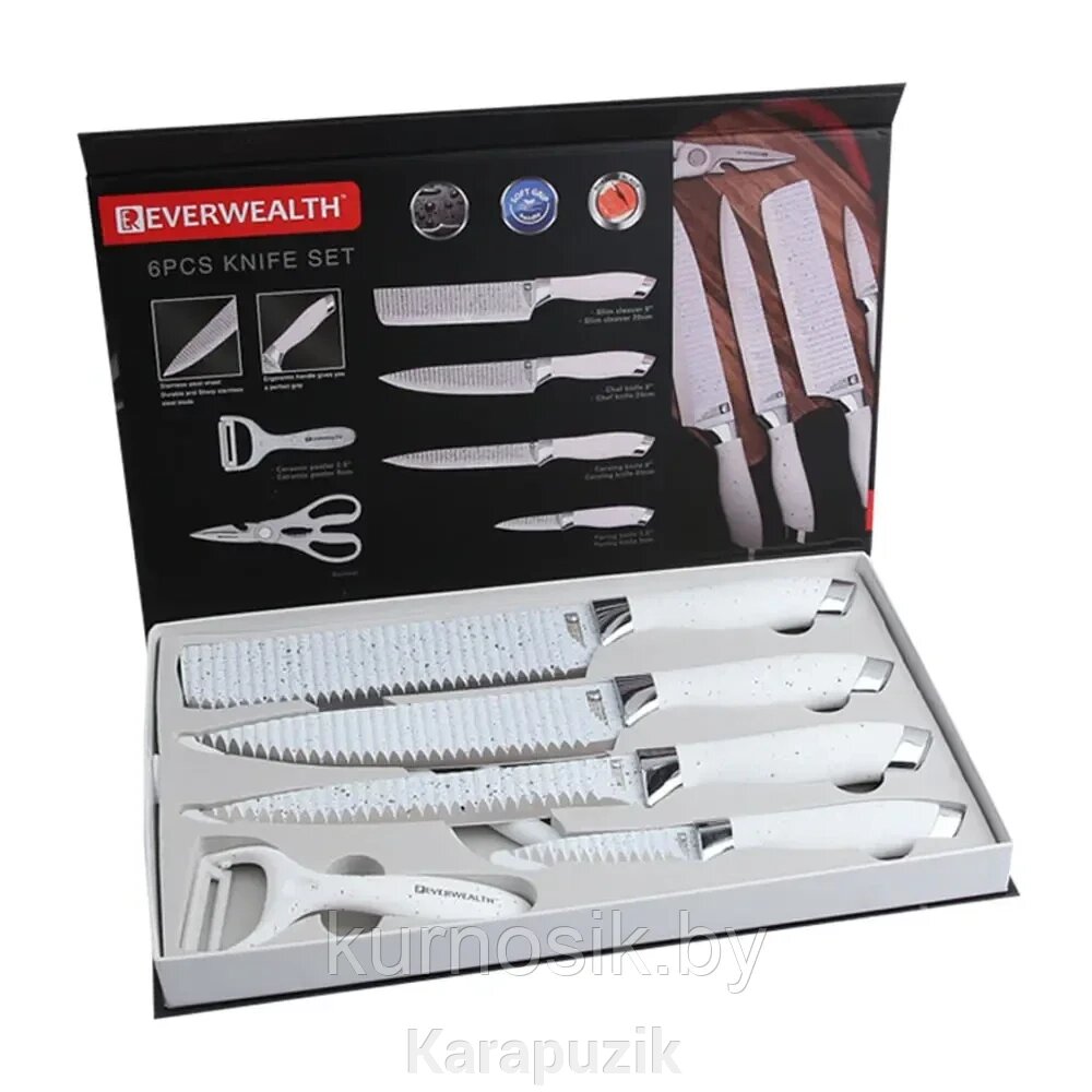Набор кухонных ножей TOP KITCHEN Banno с керамическим покрытием, 6 шт от компании Karapuzik - фото 1