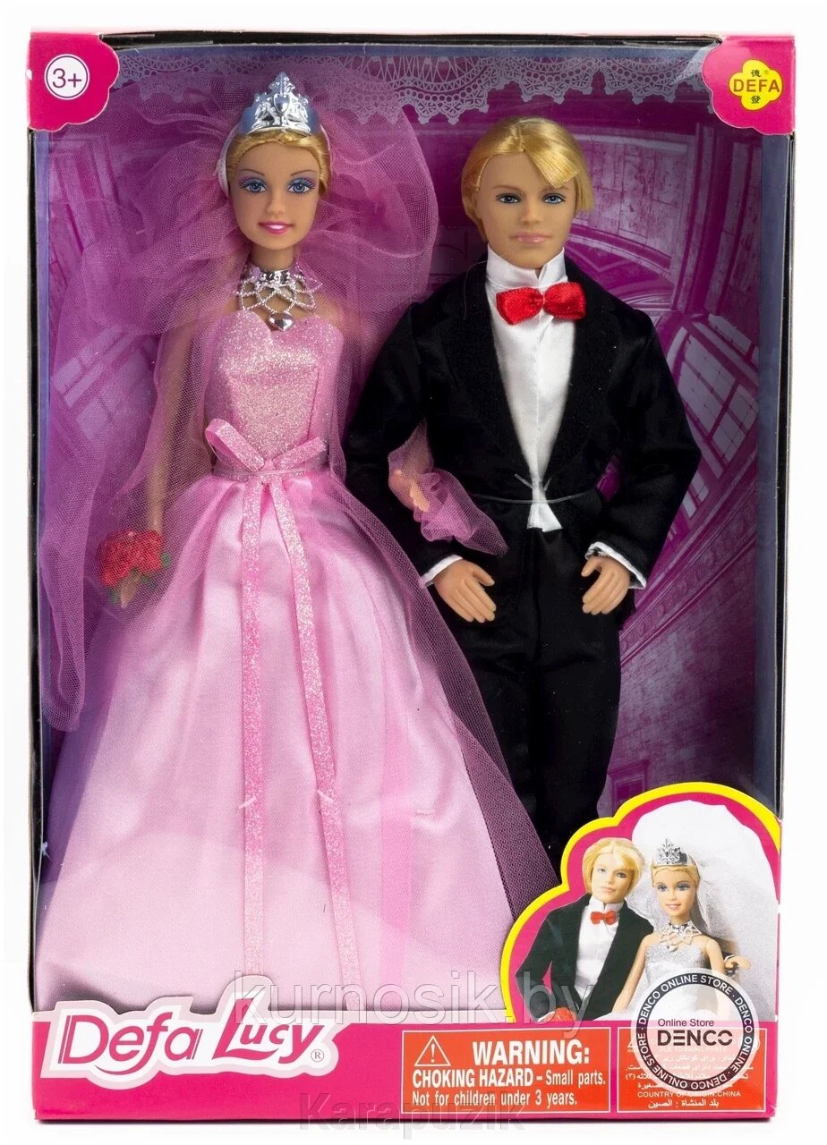 Набор кукол Defa Lucy Жених и невеста, 8305 розовый от компании Karapuzik - фото 1
