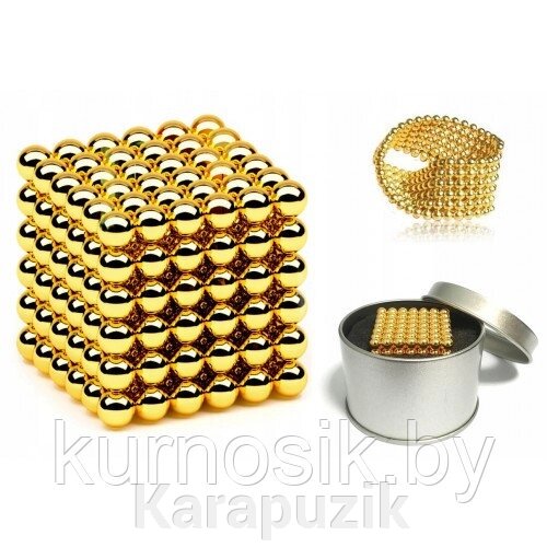 Неокуб магнитный, neocube 5 мм 216 шт золотой от компании Karapuzik - фото 1