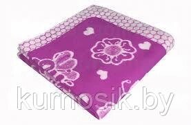 Одеяло детское байковое х/б 140х100 Ермолино Фиолетовый от компании Karapuzik - фото 1
