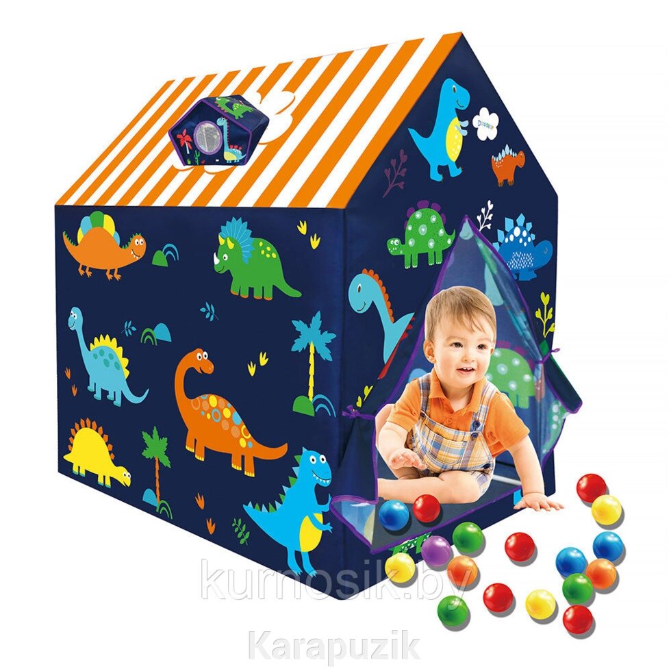 Палатка детская игровая PITUSO "Мультизавры" 50 шаров 94*70*104 см J1110 от компании Karapuzik - фото 1