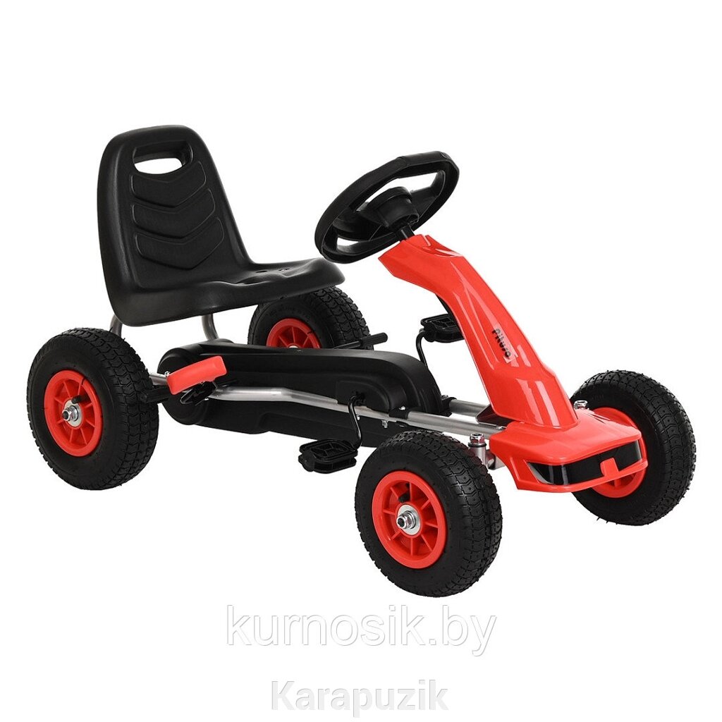 Педальный картинг детский PILSAN F638-1 надувные колеса красный от компании Karapuzik - фото 1