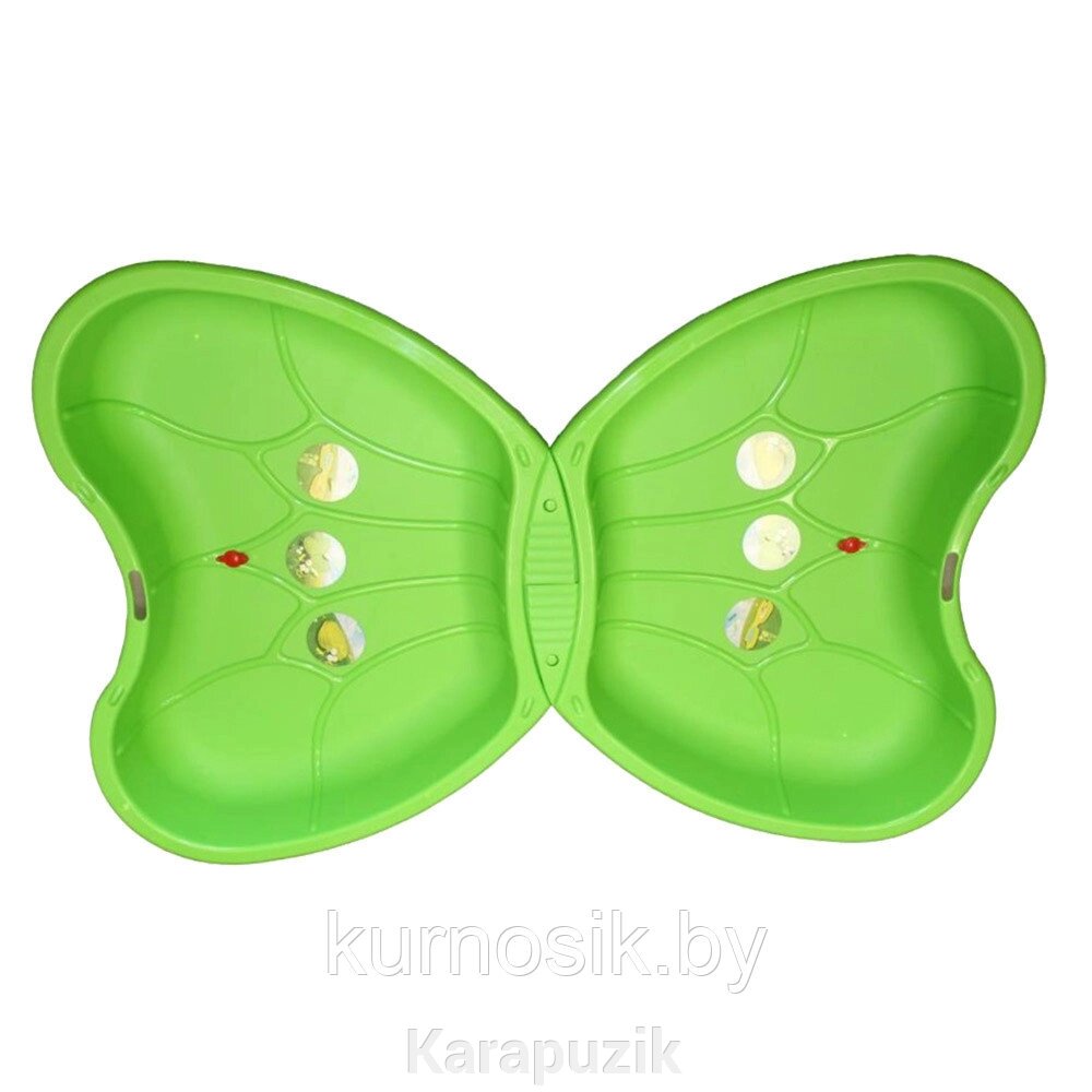 Песочница-бассейн Крыло бабочки 112*88*18 см 2 половинки зеленый от компании Karapuzik - фото 1