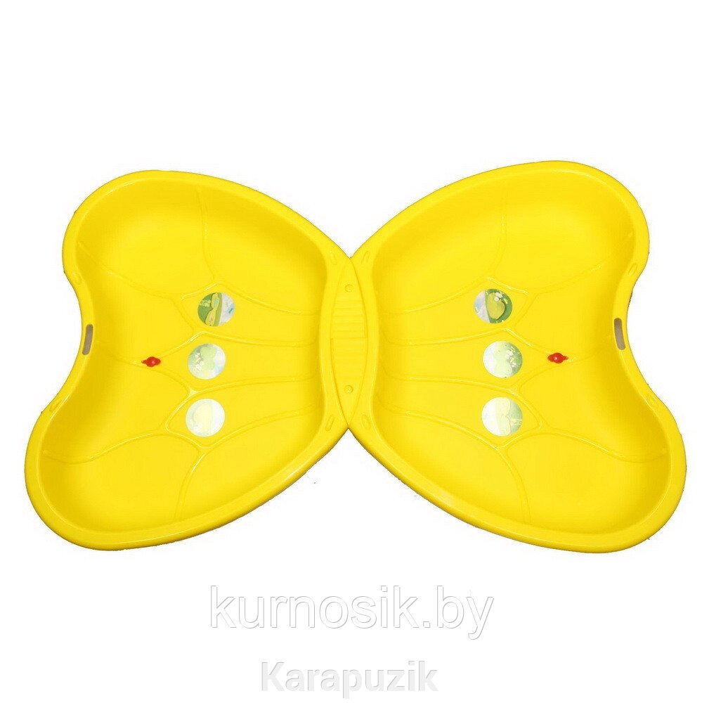 Песочница-бассейн Крыло бабочки 112*88*18 см 2 половинки желтый от компании Karapuzik - фото 1