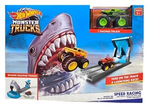 Трек Hot wheels Monster Trucks Атака Акулы 1 джип 8898