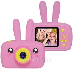 Детский фотоаппарат цифровой камера Зайчик розовый