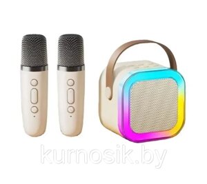 Портативная Bluetooth колонка с 2 микрофонами K12, белый в Минске от компании Karapuzik