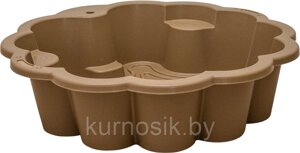 Детская песочница бассейн с сидушкой Doloni Цветок 01234/03eco Коричневый