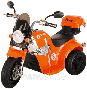 Электромотоцикл Pituso 6V/4Ah*1, свет, звук, колеса пластик MD-1188 оранжевый в Минске от компании Karapuzik