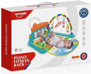 Развивающий коврик детский музыкальный Huanger с пианино и подвесками, HE0639
