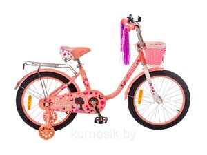 Велосипед детский Favorit Lady 16" для девочки от 4 до 6 лет Персиковый