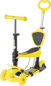 Самокат беговел детский 3 в 1 с ручкой Ricos Twink KB05B желтый