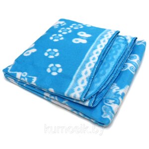 Одеяло детское байковое х/б 140х100 Ермолино Голубой