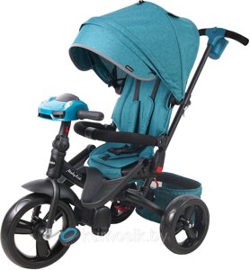 Велосипед детский трехколесный с ручкой управления Moby Kids Leader 360 12x10 EVA Car / 649359
