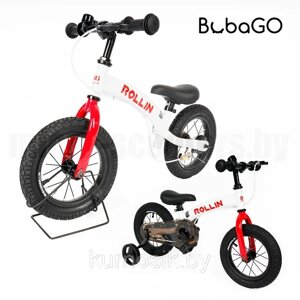 Беговел-велосипед 2в1 BubaGo Rollin красный