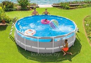 Каркасный бассейн Intex Prism Frame Clearview 26722 с фильтр насосом и лестницей 427х107 см