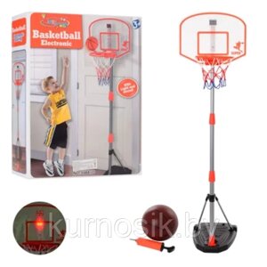 Баскетбольный набор баскетбол детский: стойка, табло со светом, мяч с насосом в комплекте