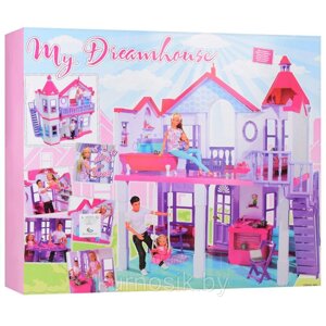 Домик для кукол "My Dreamhause" 2 этажа с аксессуарами, высота домика 84 см 6991