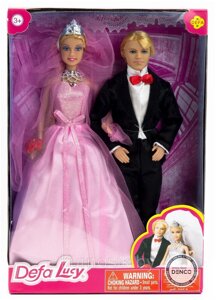 Набор кукол Defa Lucy Жених и невеста, 8305 розовый