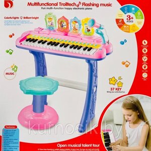Синтезатор (пианино) детский со стульчиком, микрофоном и USB-кабелем (арт. DJ207)