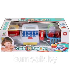 Игровой набор Касса детская игрушечная со сканером и деньгами, 6 предметов