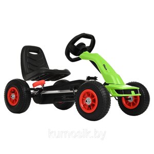 Педальный картинг детский Pituso F638-1 надувные колеса зеленый