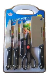 Набор кухонных ножей с разделочной доской, 6 предметов в Минске от компании Karapuzik