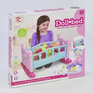 Кроватка-качалка для кукол Doll bed пластиковая 8119