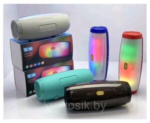 Беспроводная портативная Bluetooth колонка T&G TG-165С с подсветкой, 2 динамика, FM радио, micro SD