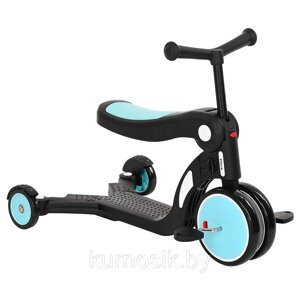 Самокат беговел велосипед детский 5 в 1 с сидением PITUSO голубой HD-200