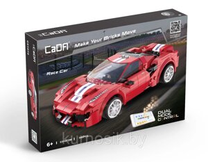 Конструктор C51072W CADA Спортивный автомобиль Ferrari 488 Red, на радиоуправлении, 306 деталей