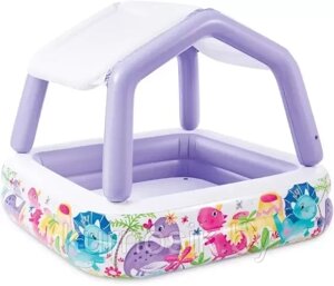 57470 Надувной бассейн с навесом Intex Sun Shade 157х157х122 см
