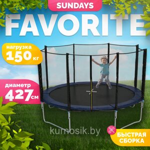 Батут Sundays Favorite 14FT 427 см с сеткой и лестницей