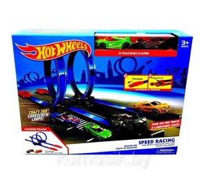 Трек Hot wheels 2 мертвые петли 2 машинки MS-36
