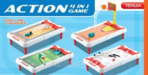 Настольная игра 4в1 (хоккей, гольф, боулинг, баскетбол) Action Game 628-16А