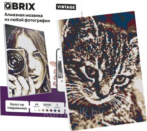 Алмазная картина по фото QBRIX Vintage А4 Набор алмазной вышивки