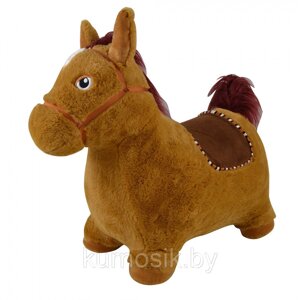 Прыгуны-животные Pituso Лошадка коричневая PVC+съемный плюшевый чехол, с насосом GS015