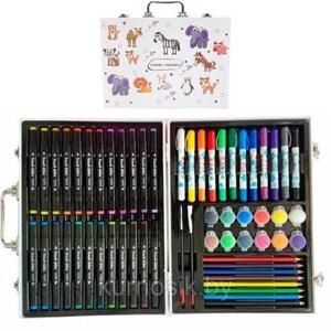 Набор для рисования "Набор художника" 60 предметов, набор юного художника в чемодане с маркерами