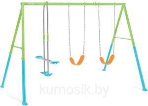 Качели детские Intex 44121 уличные тройные стальные 343*254 см
