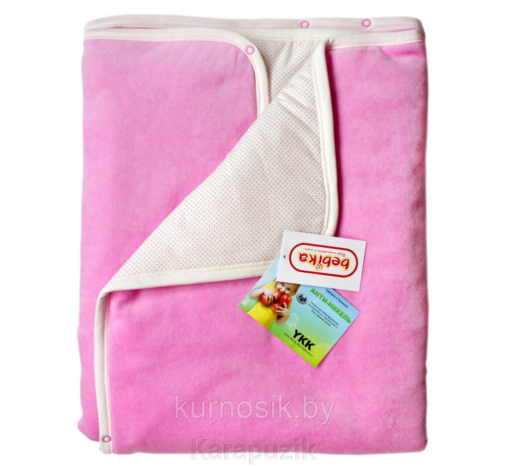 Плед-конверт детский ("Bebika" Беларусь) розовый от компании Karapuzik - фото 1