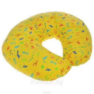 Подушка для кормления в форме подковы (желтый)