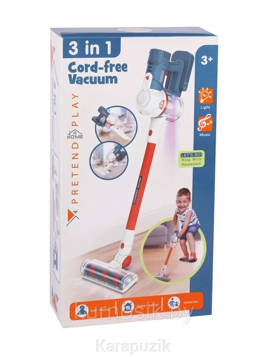 Пылесос игрушечный для уборки с чистящими средствами, 525-18A от компании Karapuzik - фото 1