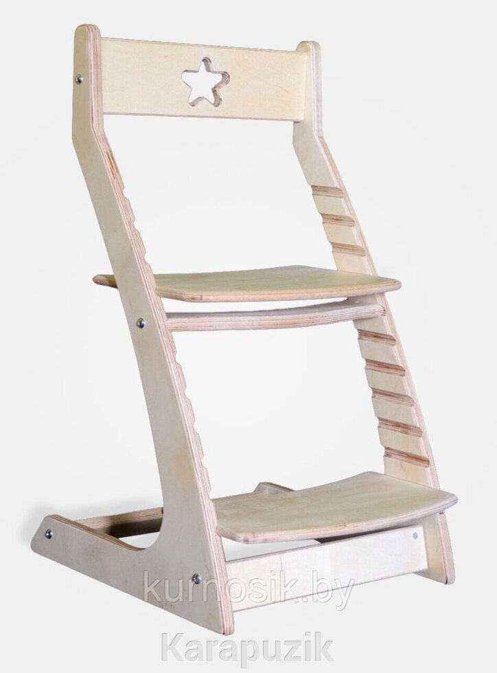 Растущий регулируемый школьный стул Ростик Rostik без покрытия модель СП1 от компании Karapuzik - фото 1