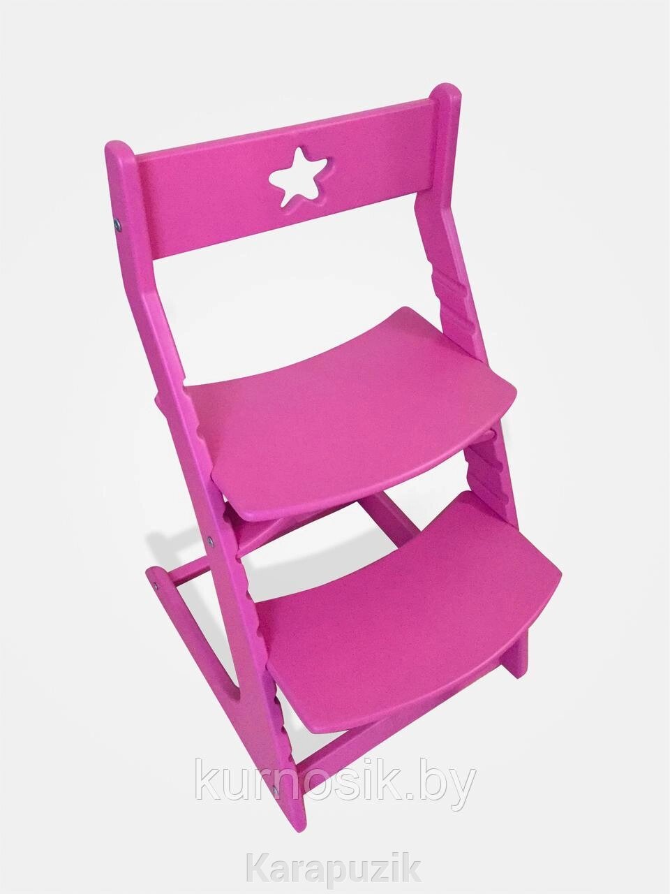 Растущий регулируемый школьный стул Ростик Rostik Розовый СП1 от компании Karapuzik - фото 1