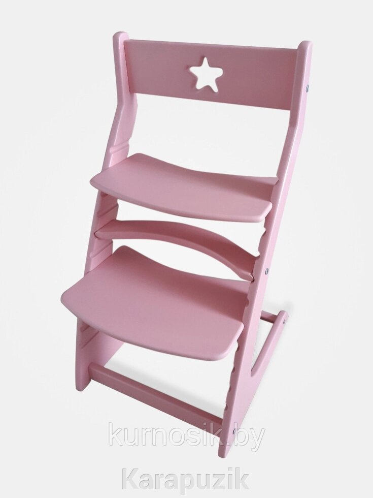Растущий регулируемый школьный стул Ростик Rostik Светло-розовый СП1 от компании Karapuzik - фото 1