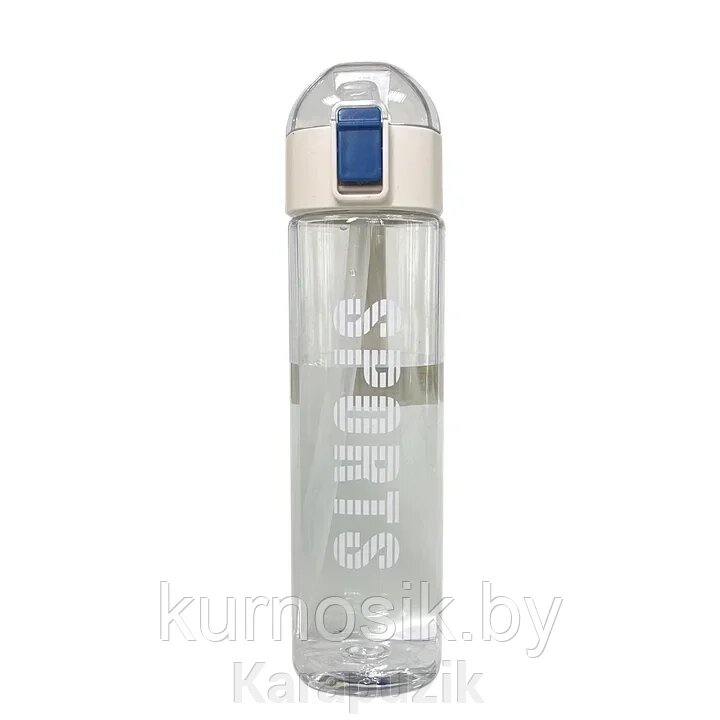 Спортивная бутылка для воды, белая, 550 мл от компании Karapuzik - фото 1