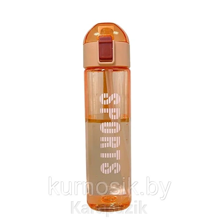 Спортивная бутылка для воды, оранжевая, 550 мл от компании Karapuzik - фото 1