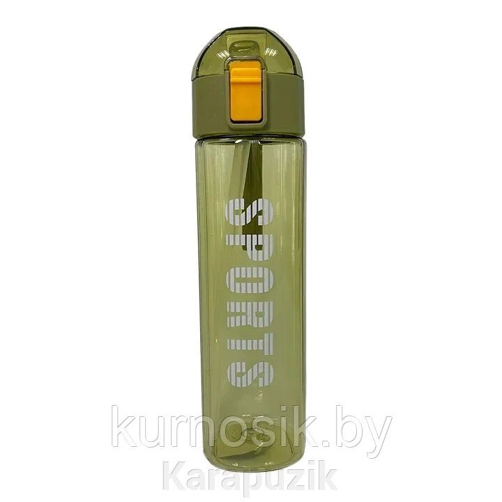 Спортивная бутылка для воды, зеленая, 550 мл от компании Karapuzik - фото 1