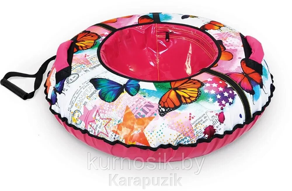Тюбинг НИКА Бабочки, розовый от компании Karapuzik - фото 1